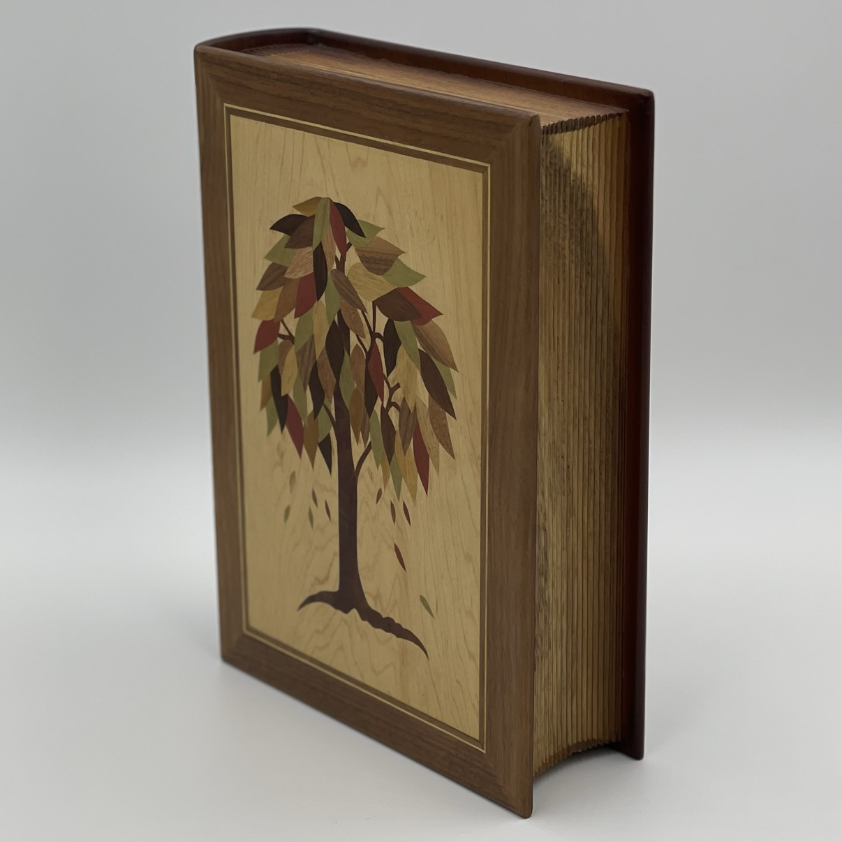 Wooden Book Urn - Tree