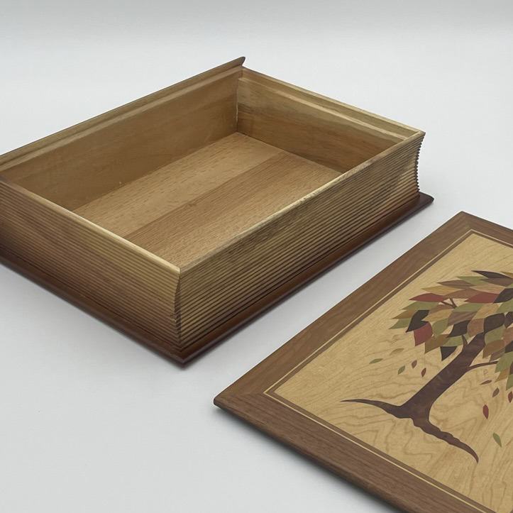 Wooden Book Urn - Tree
