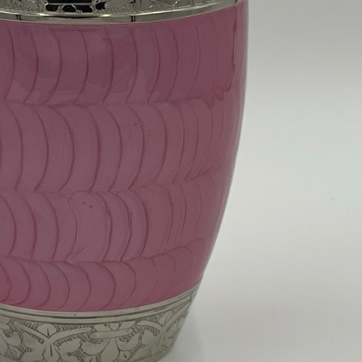 Classic Pink & Silver Urn