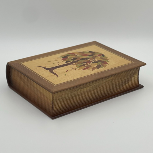 Wooden Book Urn - Tree