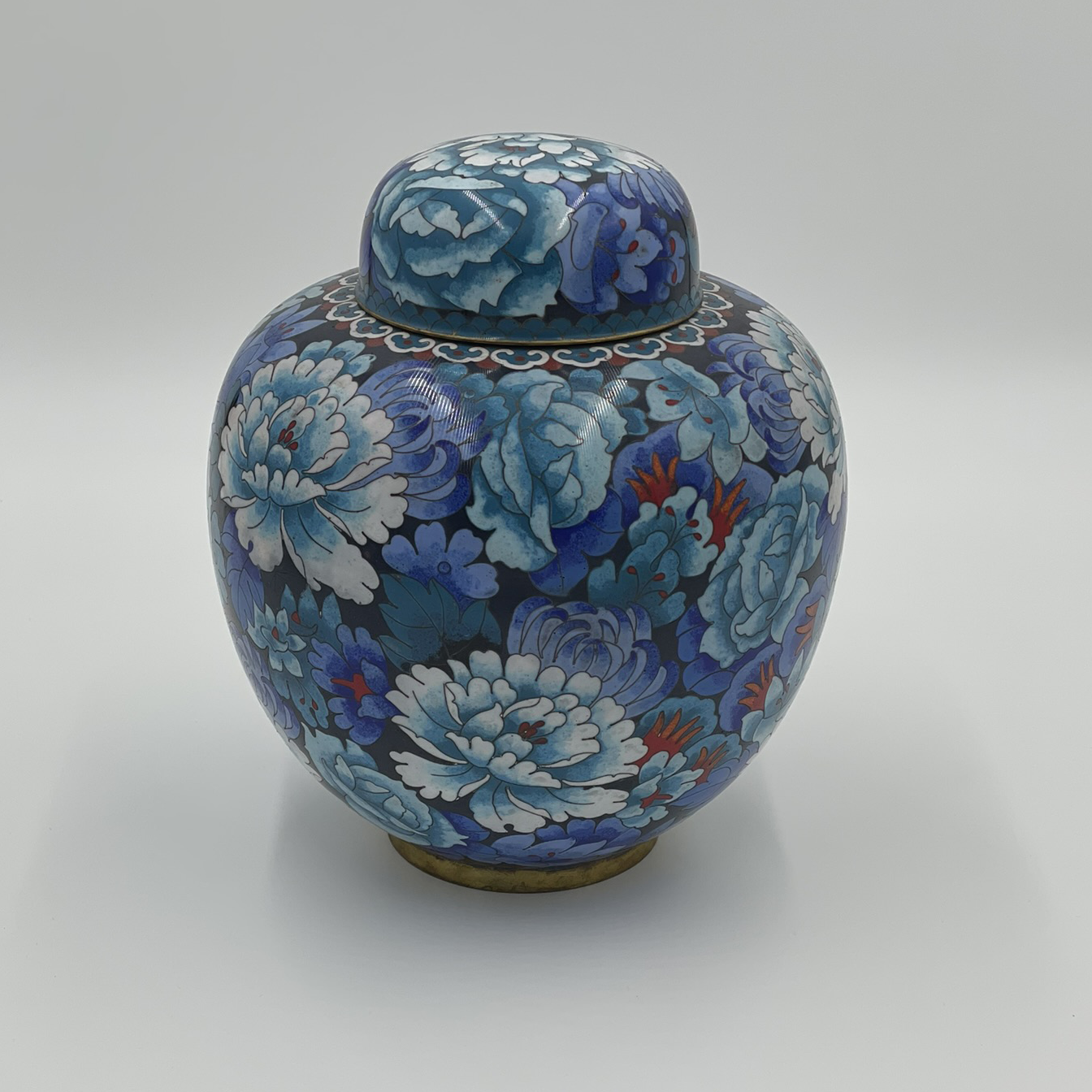 Cloisonne Blue Urn