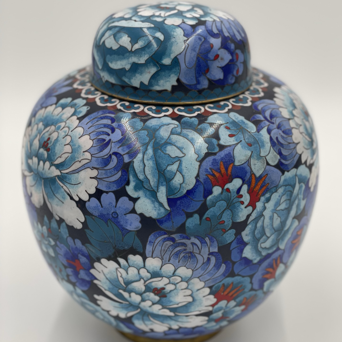 Cloisonne Blue Urn