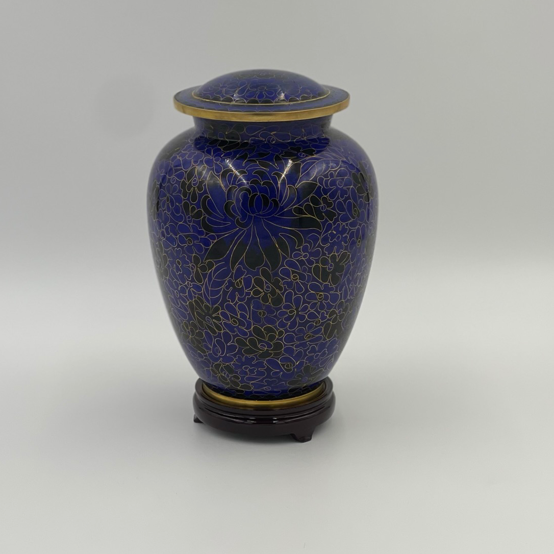 Cloisonne Midnight Urn