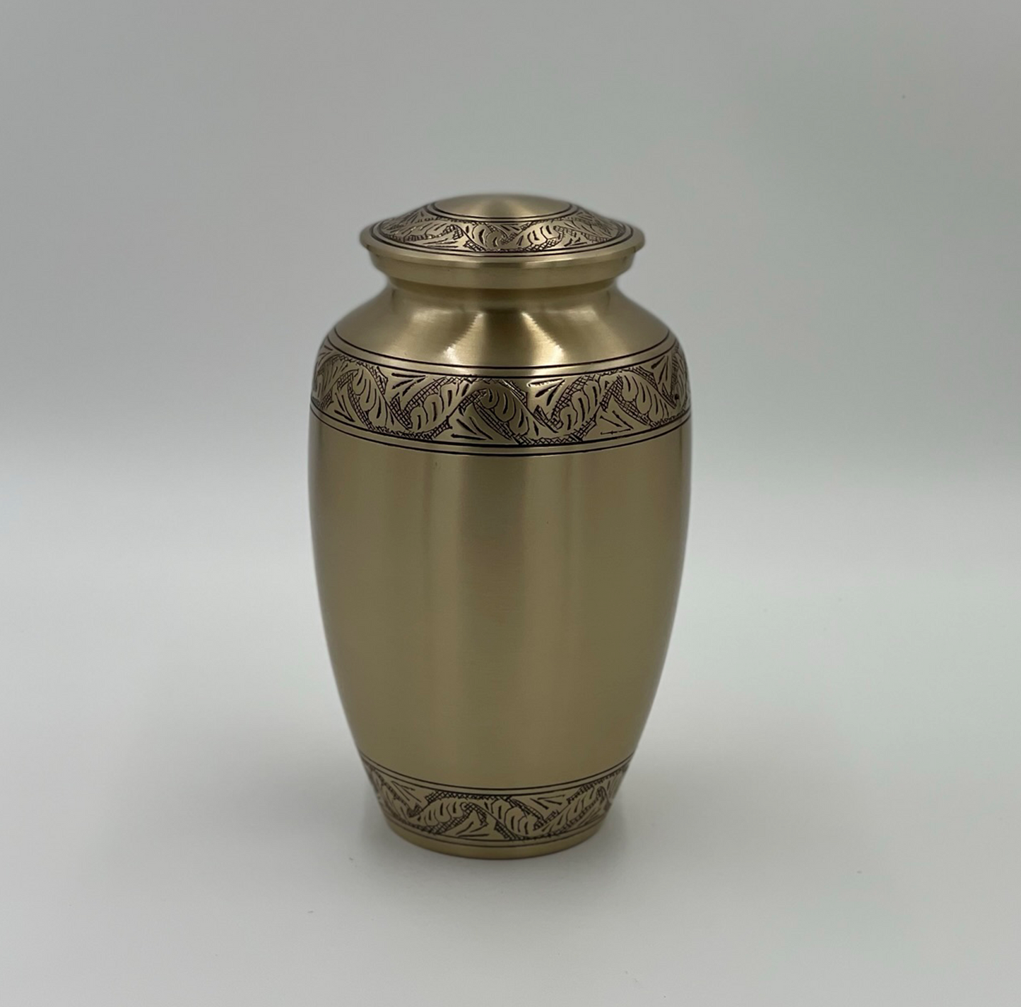 Gold Etched Foliage Urn