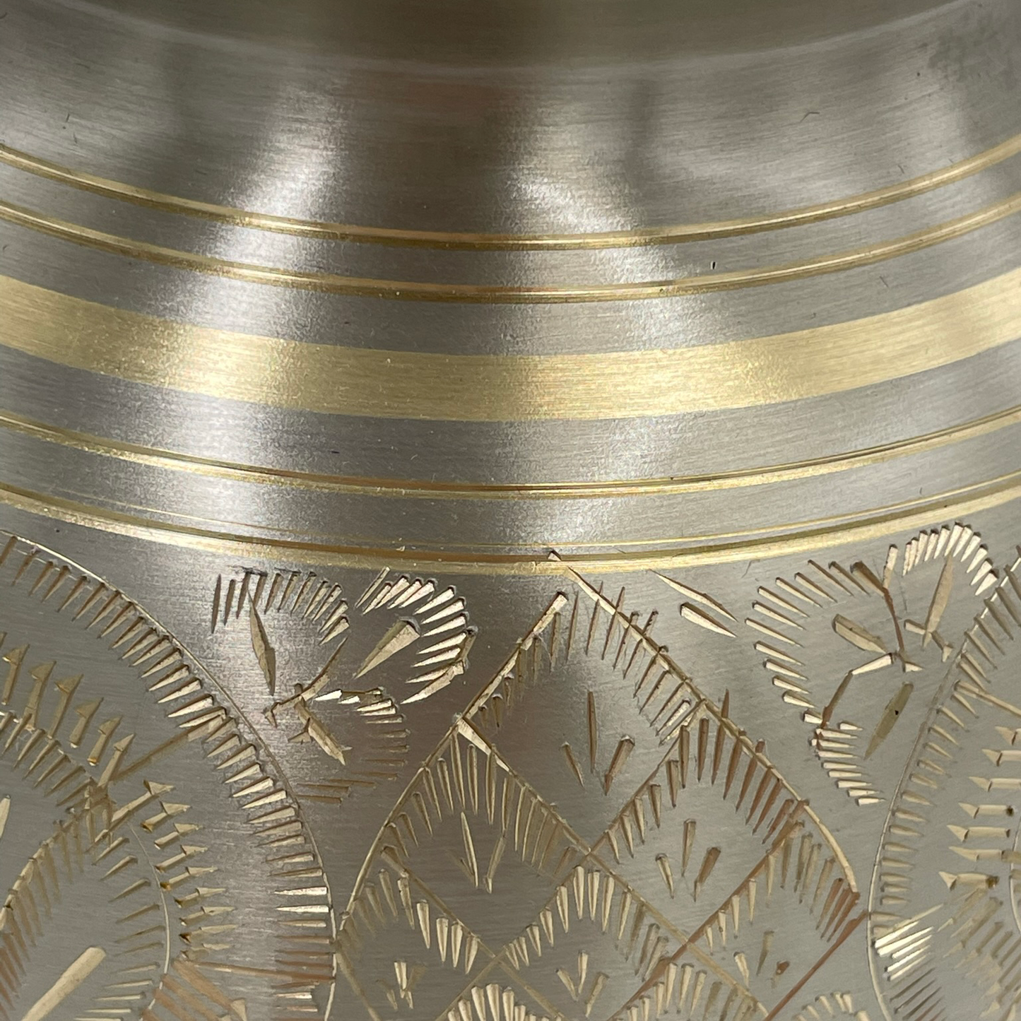 Platinum with Gold Inlay Urn