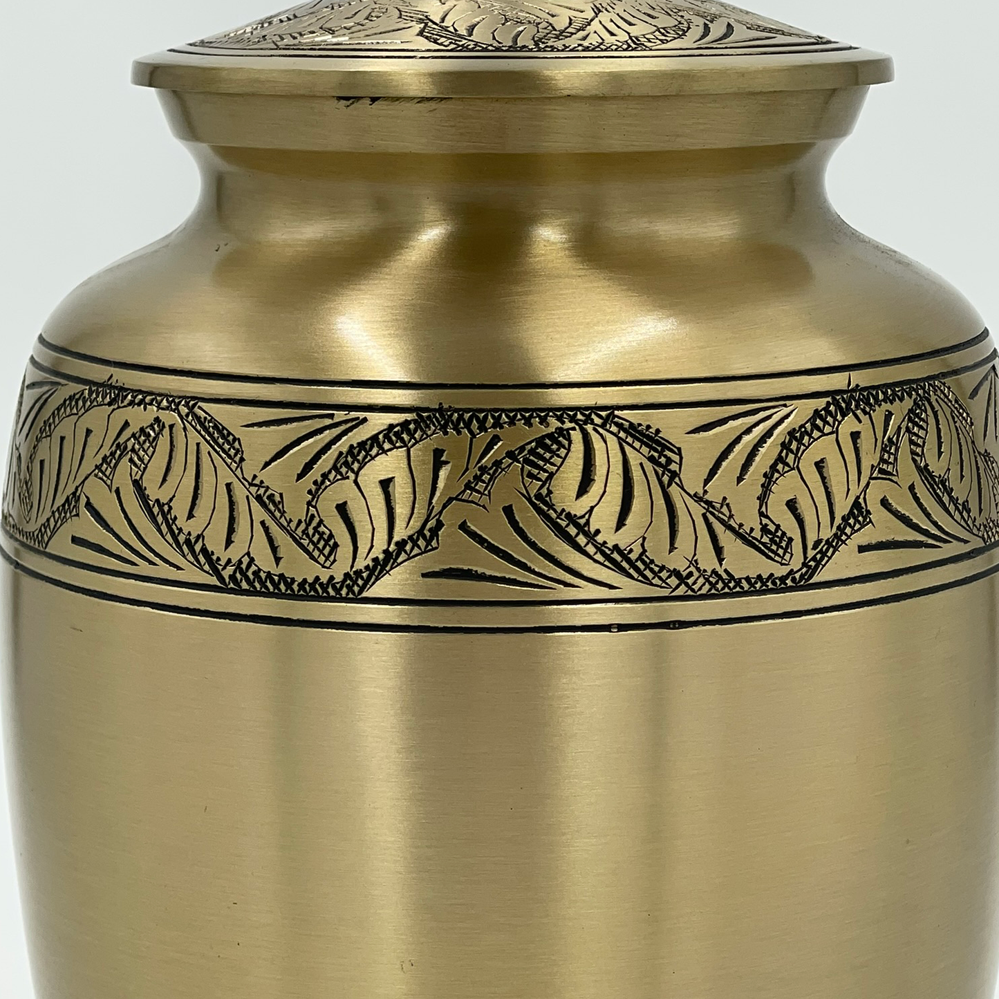Gold Etched Foliage Urn