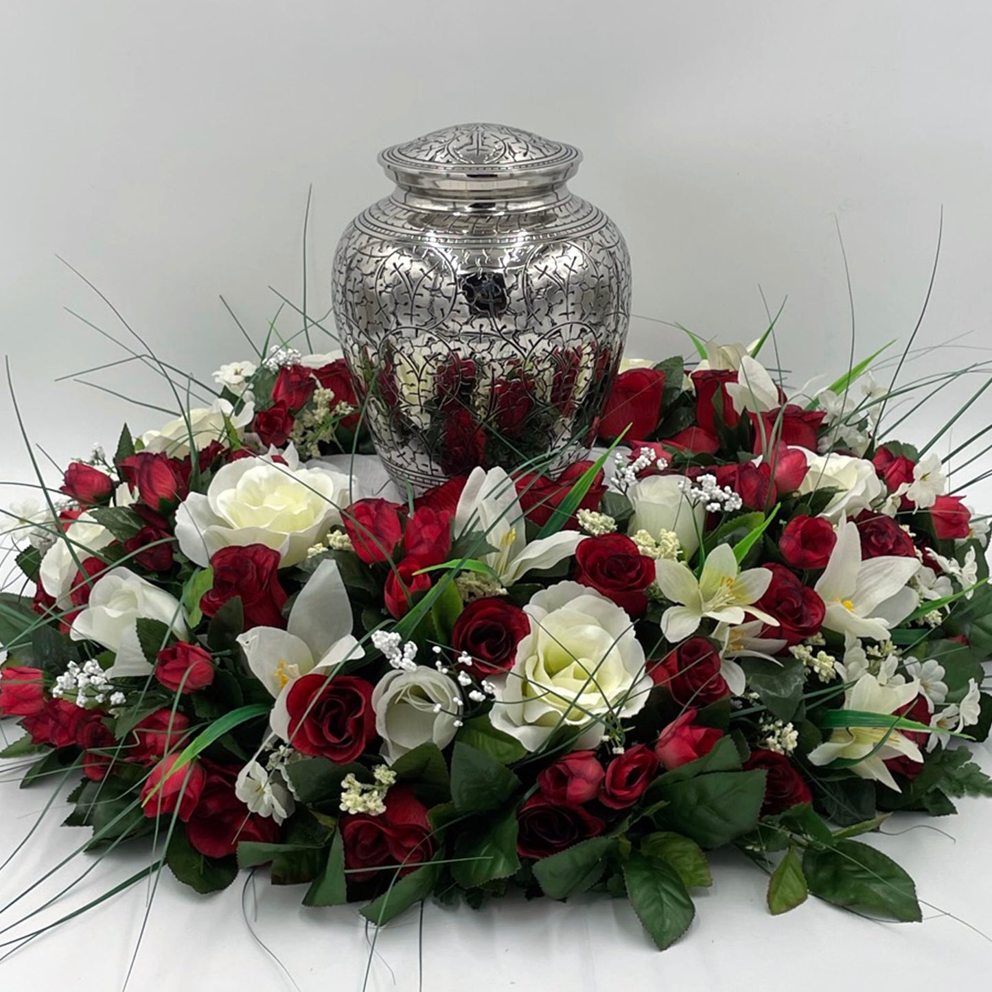 Oak Leaf Brass Urn