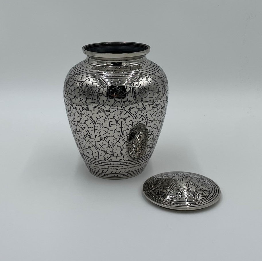 Oak Leaf Brass Urn